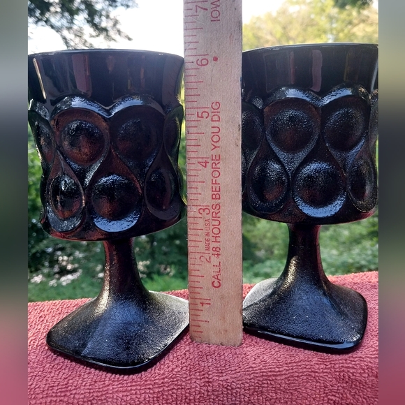 Noritake Spotlite Ebony Black Set Of 2 Wine Water Iced Tea Glasses Goblets - Picture 9 of 11